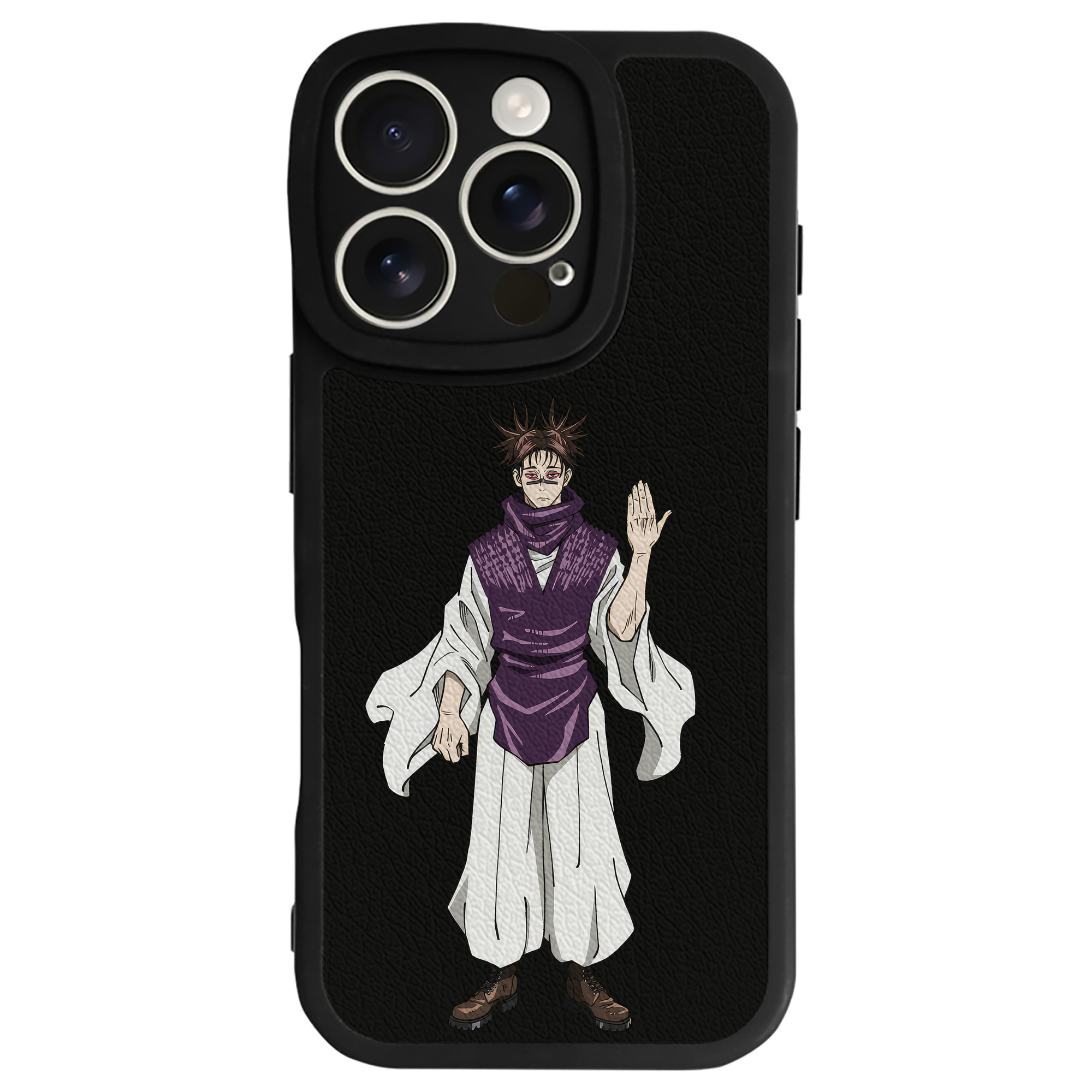 （画像用） 呪術廻戦 Jujutsu Kaisen 【iPhone 16シリーズ対応】シリコンスマホケース（レザー調） 材質：シリコン